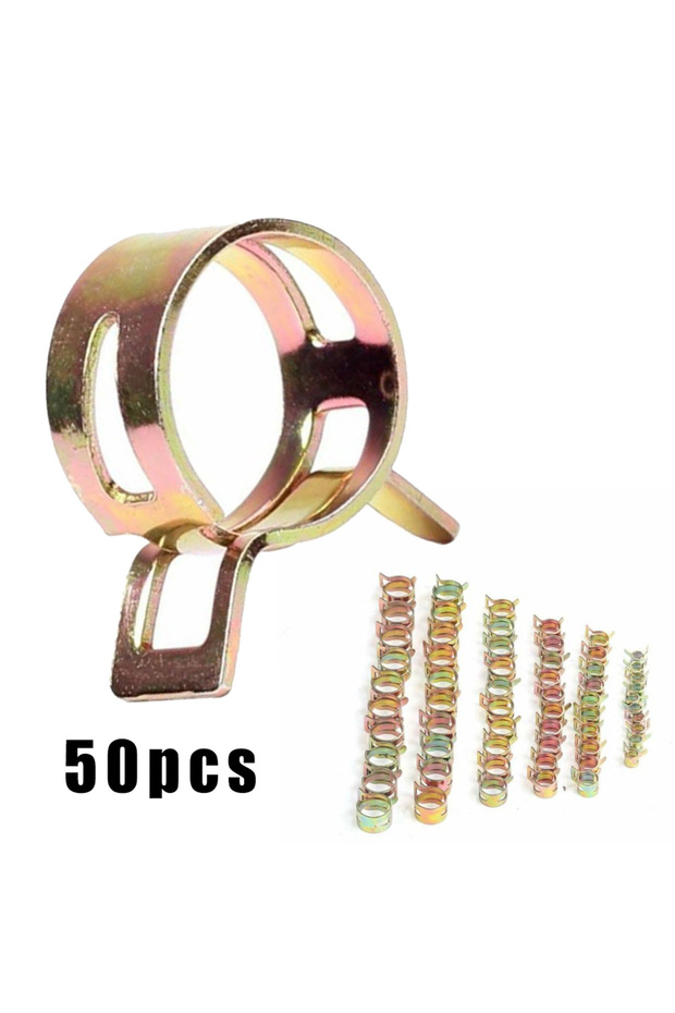 50 Pcs Fastener 5mm 6mm 7mm 8mm 9mm Spring Clip Fuel Water Line Hose Pipe Air Tube Clamps Fuel Wa...