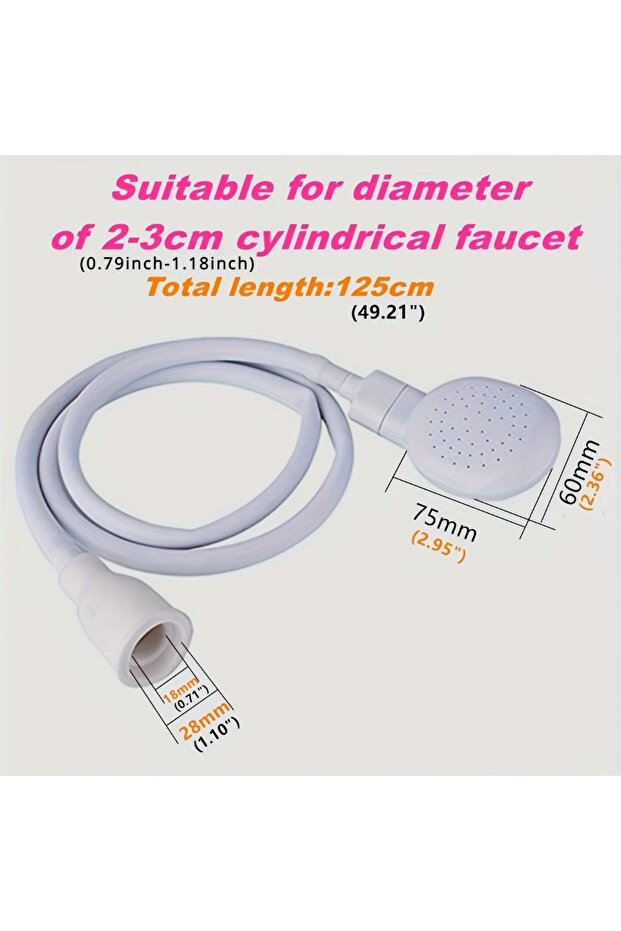 white Multifunctional Faucet shower sprinkler drain filter hose sink wash head shower extender bathr