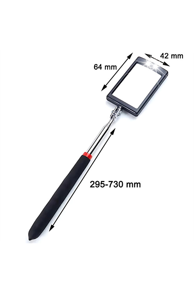 Square with light Telescopic Adjustable Magnetic Pick-Up Tools Magnetic Telescopic Magnet Grip Long