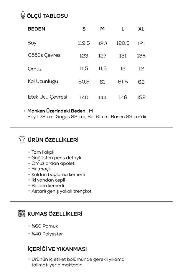 Kadın Geniş Yakalı Basic Trençkot Camel - 5