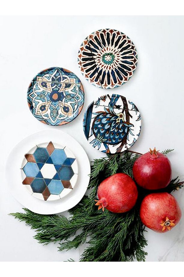 Sade Çini 4lü Meze Ve Tatlı Seti - 14 Cm - Refika Birgül Yılbaşı Sofrası - 1
