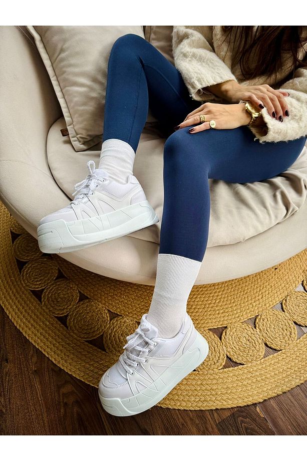 Kadın Yüksek Taban Sneakers (6 Cm Taban ) - 4