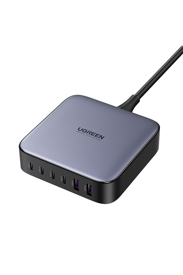 Nexode 200W GaN II 6 Portlu Masaüstü Hızlı Şarj Cihazı İstasyonu 4xUSB-C, 2xUSB-A, Gri - 40914 - 1