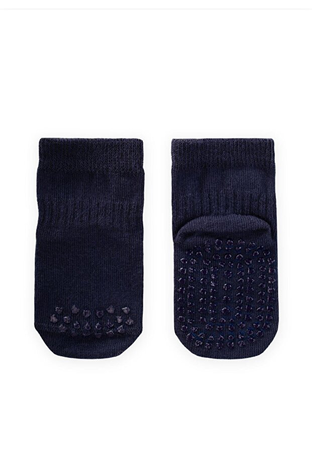 Crawling and Anti-Slip Socks Navy Blue