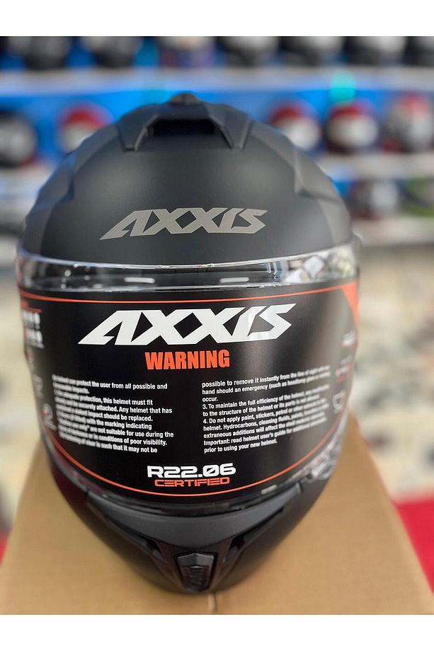 KASK AXXIS DRAKEN S MP4 B1 MATT BLACK-YEDEK GÜNEŞ VİZÖRLÜ - 3