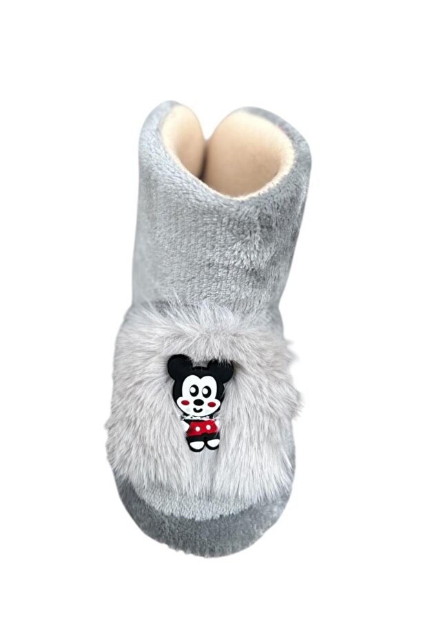 Sevimli Yumuşak Figürlü Ev | Okul | Kreş Ayakkabısı | Kışlık Panduf | Ev Botu |Patik | - 3