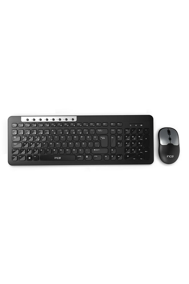 IWS-599 Kablosuz Multimedya Süper Konforlu Çift Alıcılı USB & Type-C Klavye Mouse Set - 4