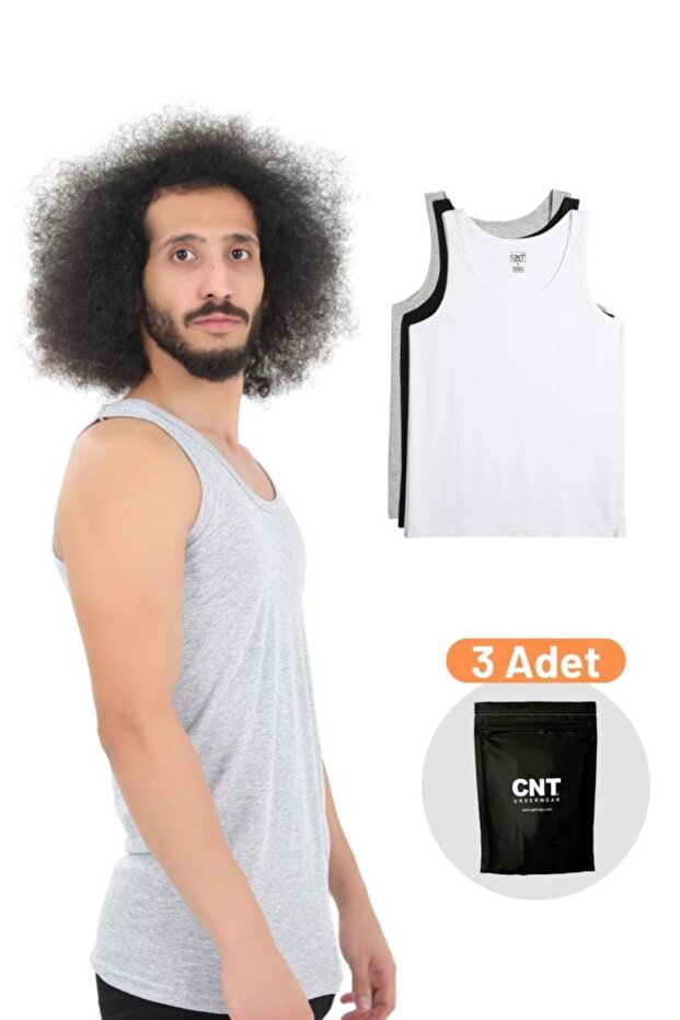 Erkek Atlet Pamuklu Basic 3'lü Premium Paket - 3