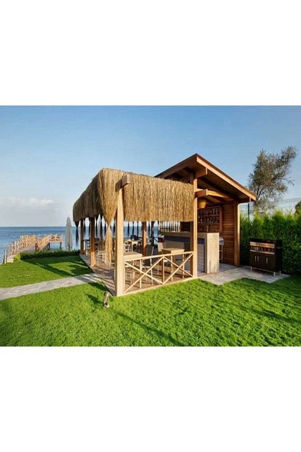 Hasır Püskül Otu Saçaklı Ot Dekoratif Amaçlı Kullanılır 1 Metre X 2 Metre - 4