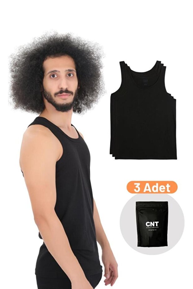 Erkek Atlet Pamuklu Basic 3'lü Premium Paket - 3