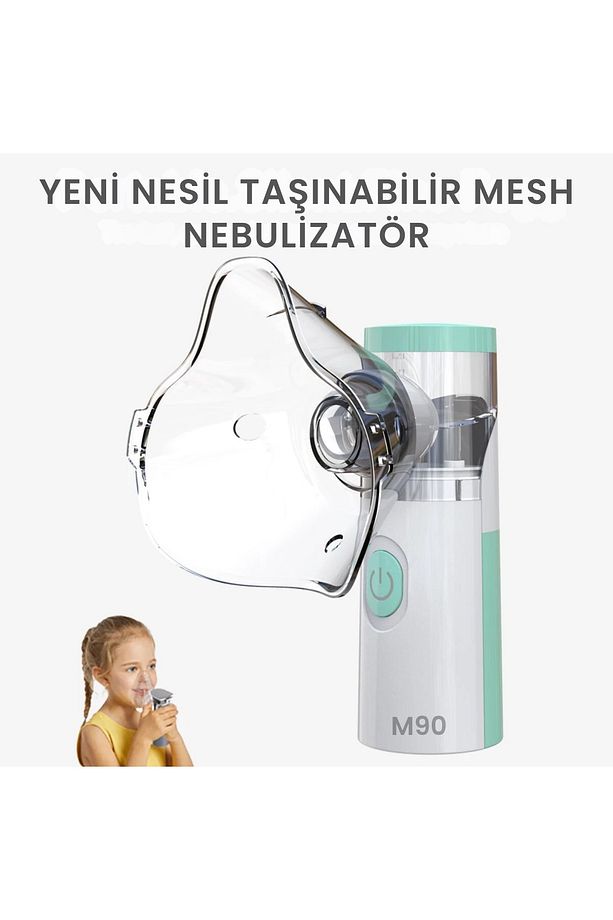 Yetişkinler Ve Çocuklar Için Şarj Edilebilir Taşınabilir Mesh Nebulizatör Portatif Yedek Başlıklı - 2