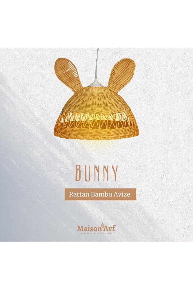Bunny Rattan Bambu Avize - 5