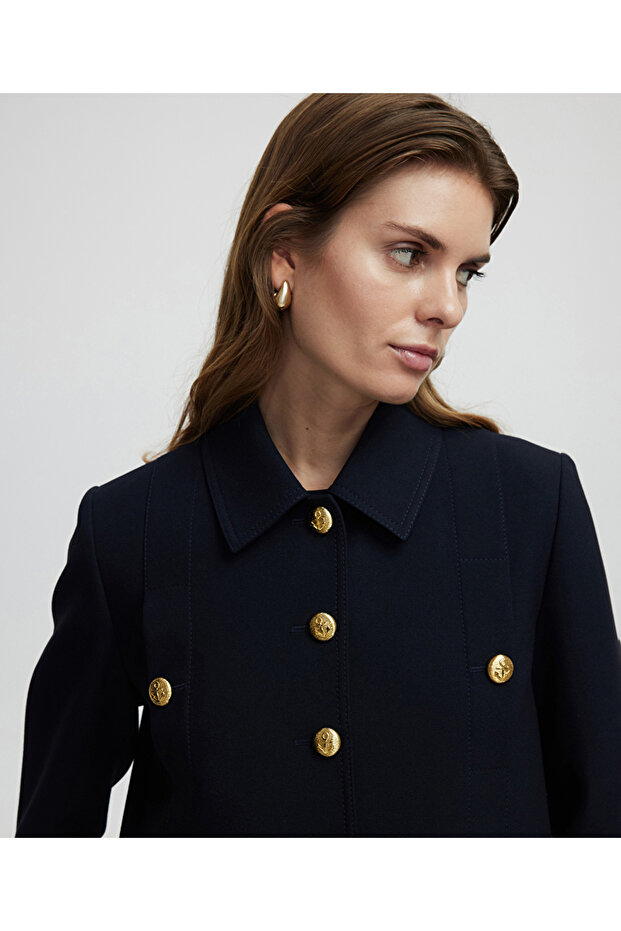 Metal düğmeli ceket - 1