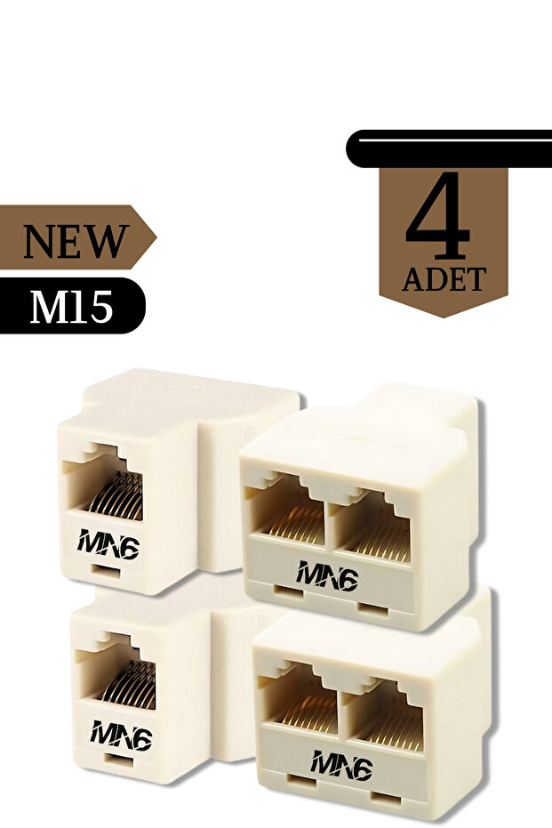 M15 Cable Combiner/4Pcs-3Cable Inputs-Cat5/5E-Cat6-Compatible/Lan Cable Combiner Intermediate Attachment