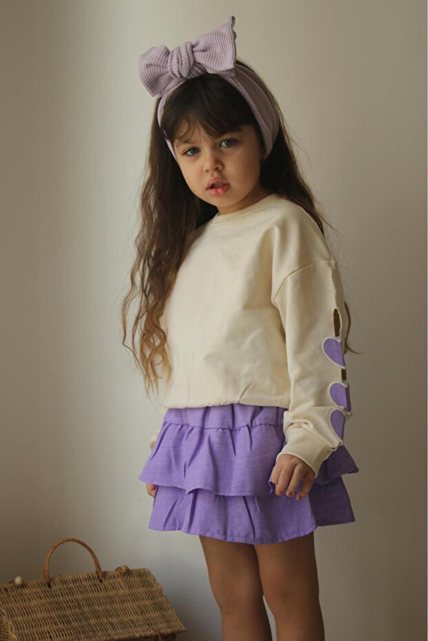 Set of 2 Heart Detailed Skirts - B25K0013