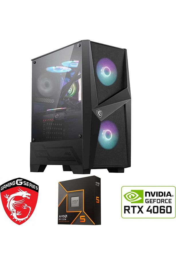 DDR5 GAMİNG PC / 8 GB RTX4060 / RYZEN 5 9600X/ 32 GB DDR5 RAM / 1 TB M.2 SSD / SIVI SOGUTMALI - 1