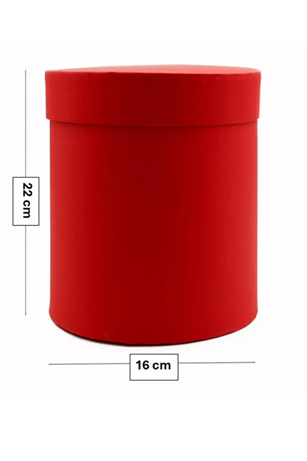 Kırmızı Silindir Kutu 16x22 - 1