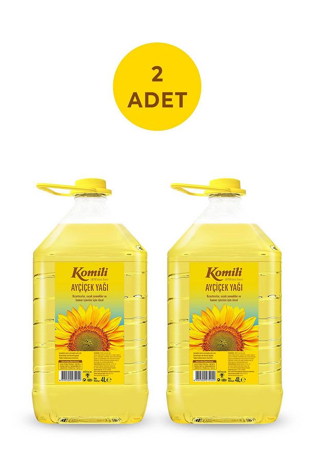 KOMİLİ AYÇİÇEK YAĞI 4 LT PET ( Dar Ağız) * 2 ADET - 1