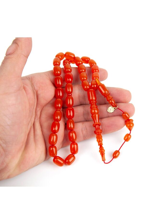 Dice Amber 8X11.5Mm Rosary - Yemen Dice Analogy