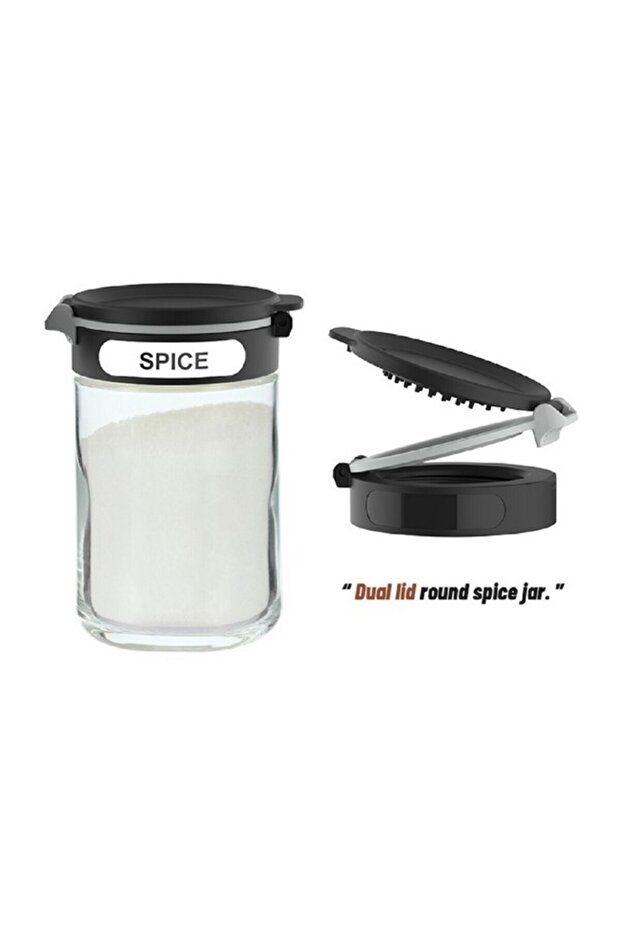 6-Jar Spice Container Set with Rotating Rack - 4