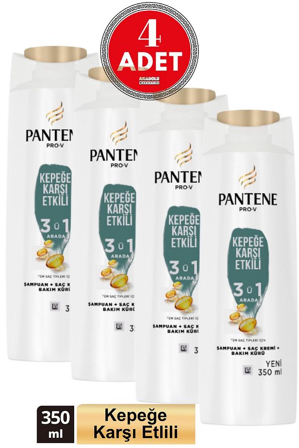 350 ml Şampuan 3in1 Kepeğe Karşı X4 Adet - 1