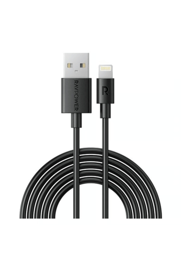 كابل Ravpower RP-CB1014 USBA-Lightning بطول 1 متر باللون الأسود (رأس Lightning C89)