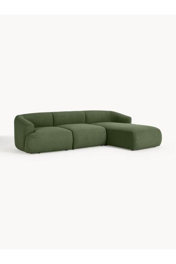 Mode Togg Soft Sağ Köşe Koltuk Takımı 3 Modül 11 Yeşil Bukle Kumaş Işbir Sünger(Evinize Teslim) - 4