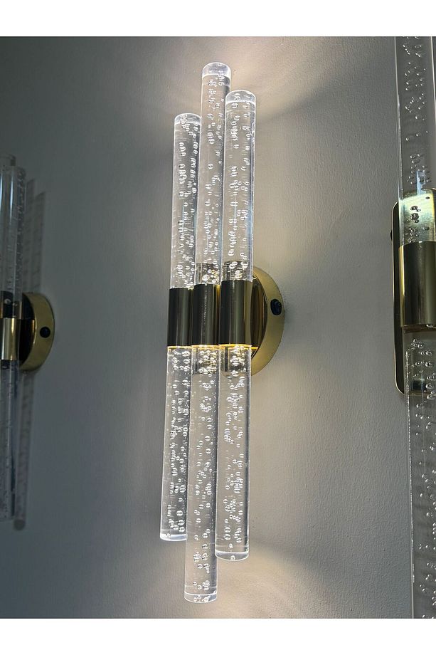 Bubbletrio Şik Ve Zarif Modern Led Duvar Aplik 51 Cm Gold Pilli - 1