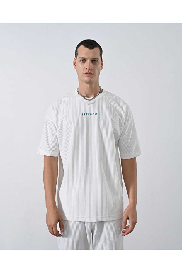 FİTİLLİ KADİFE TSHİRT OVERSİZE UNİSEX - 3