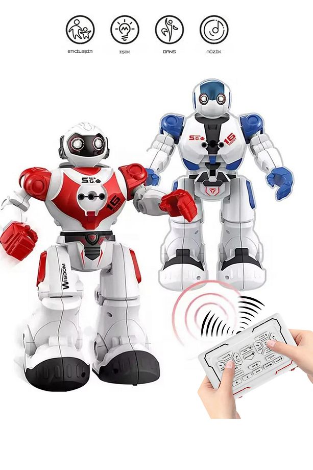 Uzaktan Kumandalı Full Fonksiyon Şarjlı Işıklı ,Sesli Dansçı İnteraktif Robot +3 - 5
