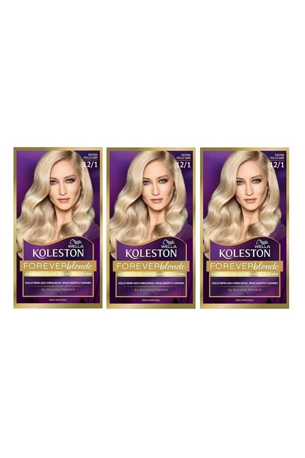 Koleston Kit Saç Boyası 12/1 Ekstra Küllü Sarı x 3 Adet - 1