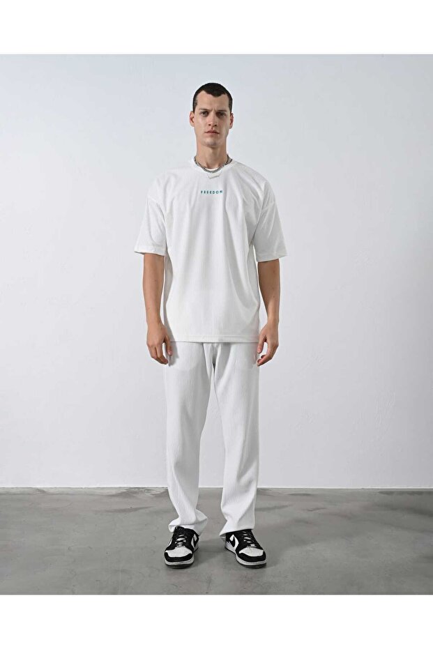 FİTİLLİ KADİFE TSHİRT OVERSİZE UNİSEX - 4