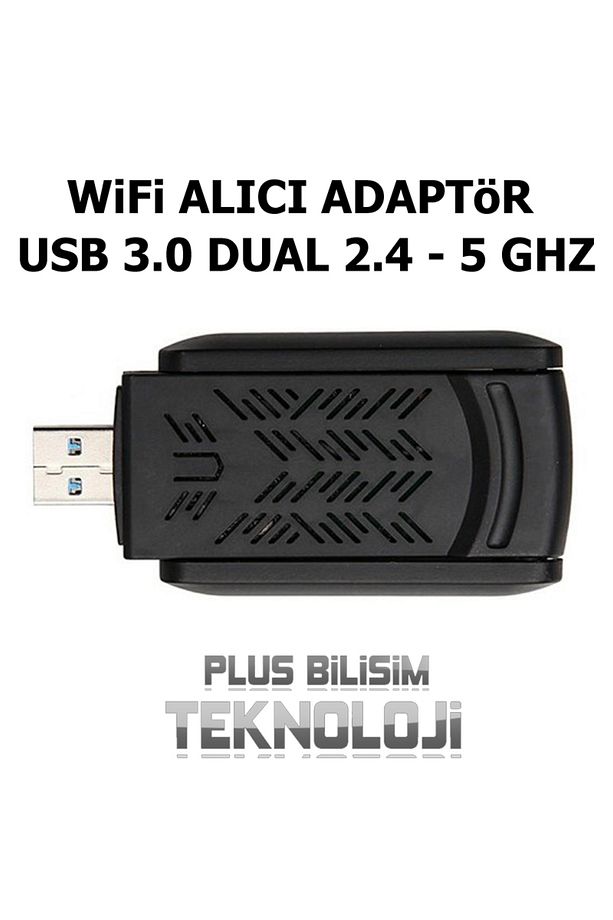 Wifi Alıcı Adaptör AC1200 Mbps Usb 3.0 Çift Antenli 2.4 ve 5 Ghz Destekli Tak Kullan - 3