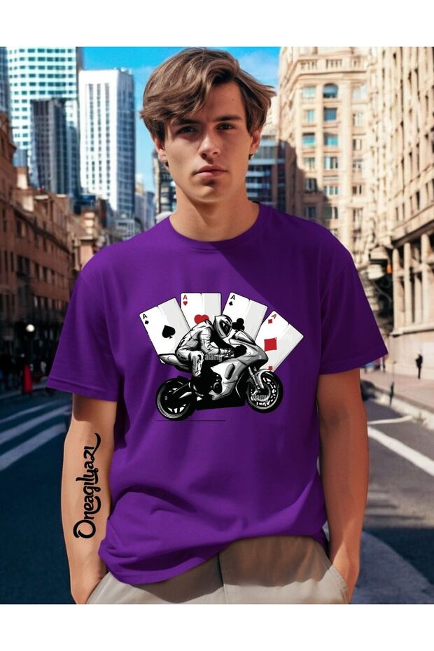 Biker Printed Men's Oversize T-Shirt