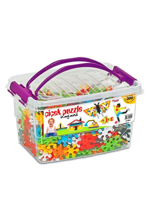 Çiçek Puzzle Blok Box Inşa Yapı Bloklar 500 Parça - 2