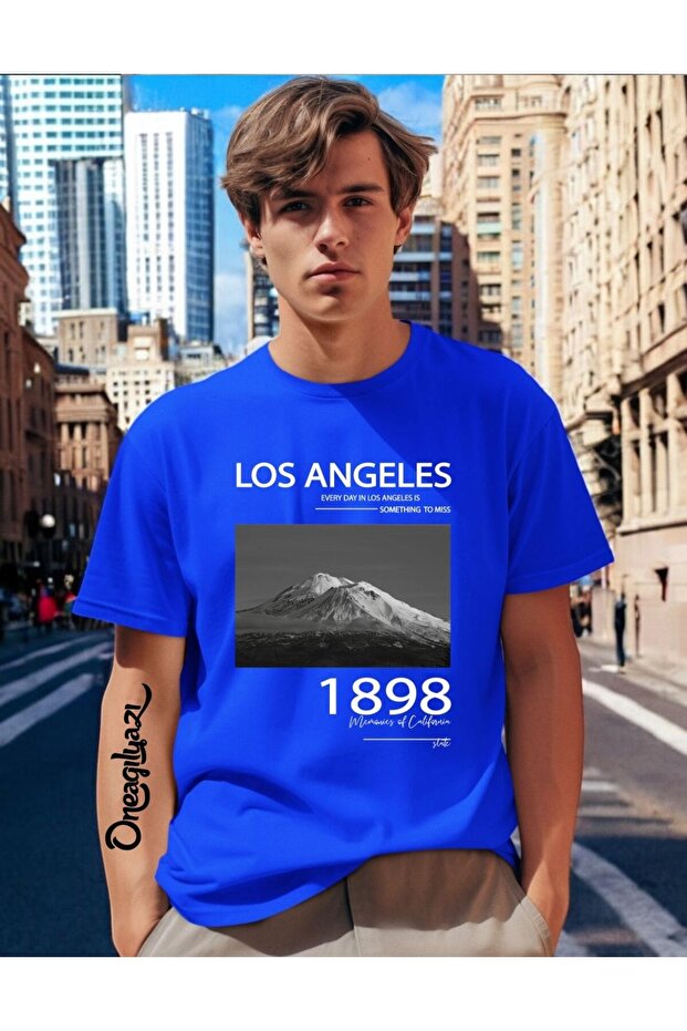 Los Angeles Printed Men's Oversize T-Shirt
