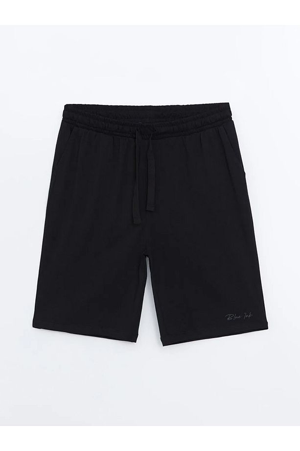 Siyah Slim Fit Erkek Pijama Alt Şort - 4
