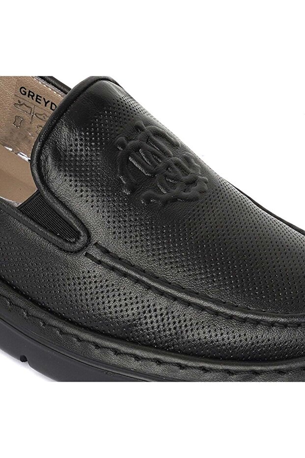 50745 Zn Leather Comfort Casual Women's Shoes Black