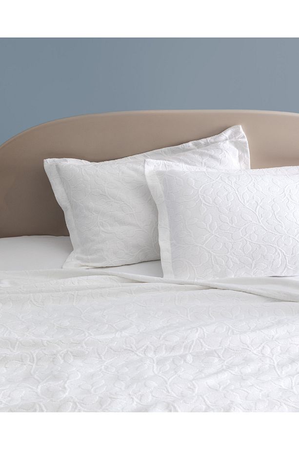 Chantal King Size %100 Pamuk Yatak Örtüsü - Beyaz - 4