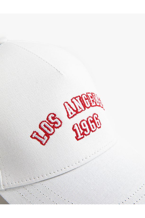 Cap Şapka Slogan Işlemeli Pamuklu - 3