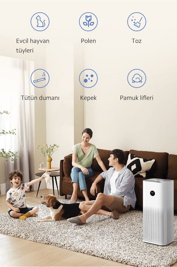 Pro Akıllı Bağlantı 3 Katmanlı HEPA Filtre, OLED Ekran ve Akıllı Kontrol ile Üstün Hava Temizleme - 1