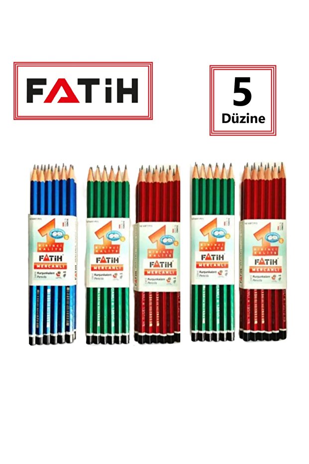 Fatih Mercanlı Kurşun Kalem 12'li Paket 5 Düzine ( 60 Adet )