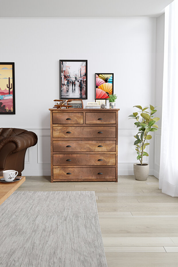 5011 Dresuar Size Özel Üretim - Gerçek Ağaç - Ceviz - 3