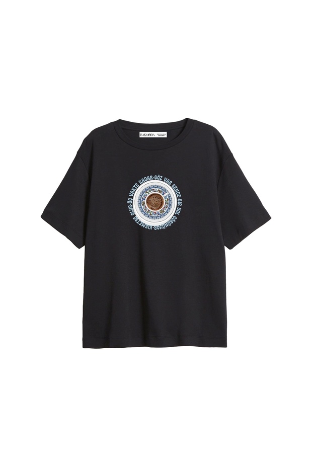 I Have Eyes and You Printed Relaxed Fit Black Women's Tshirt