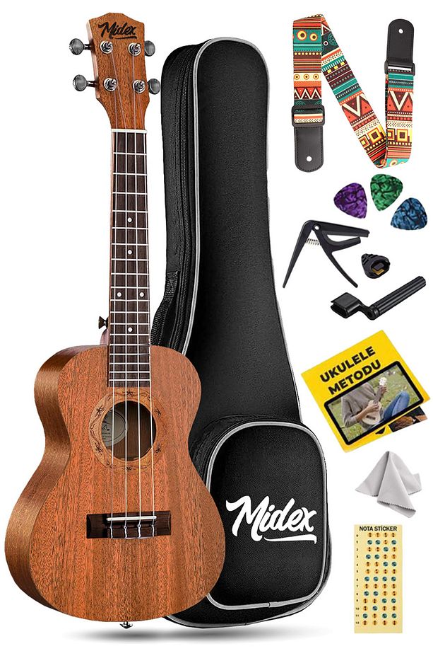 Tn-26m Set Maun Tenör Ukulele (SOFTCASE CAPO METOD NOTA STİCKER ASKI PENA) - 1