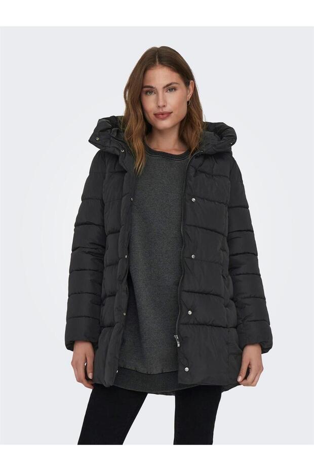 Women's Long Hooded Puffer Coat - 15304782