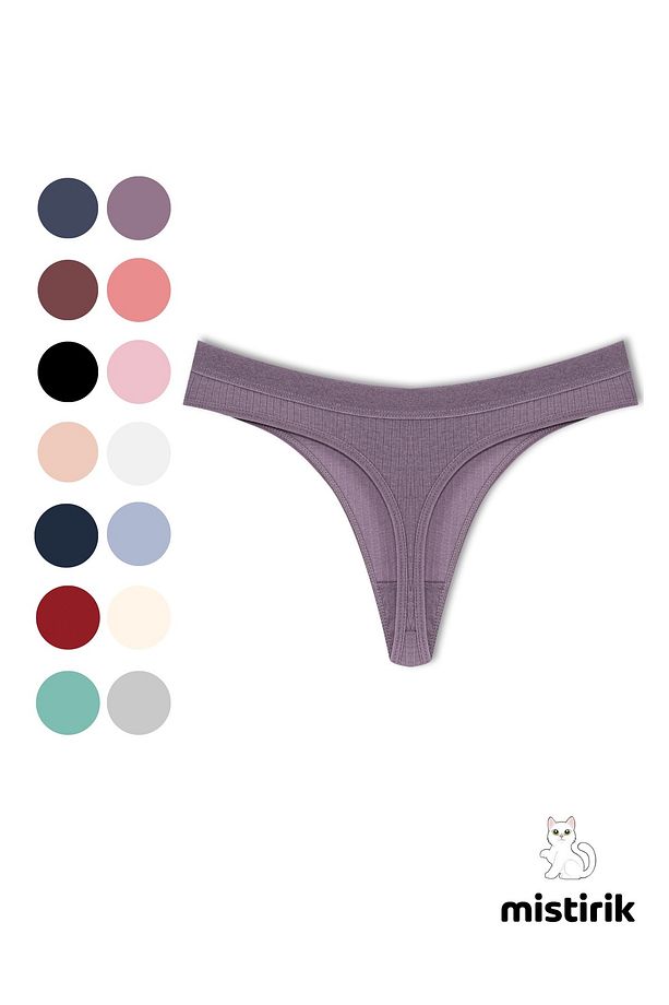 Paulo Model Fitilli Esnek Kumaş String Tanga Mor Renk - 4