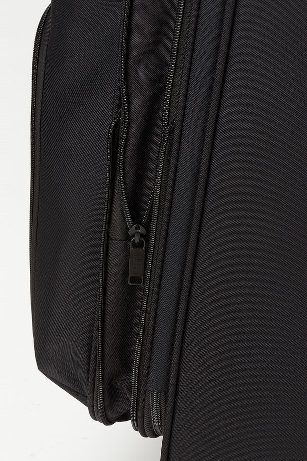 Unisex Siyah Hafif Ultra Light Lüx Kumaş 3'lü Valiz Seti - 7