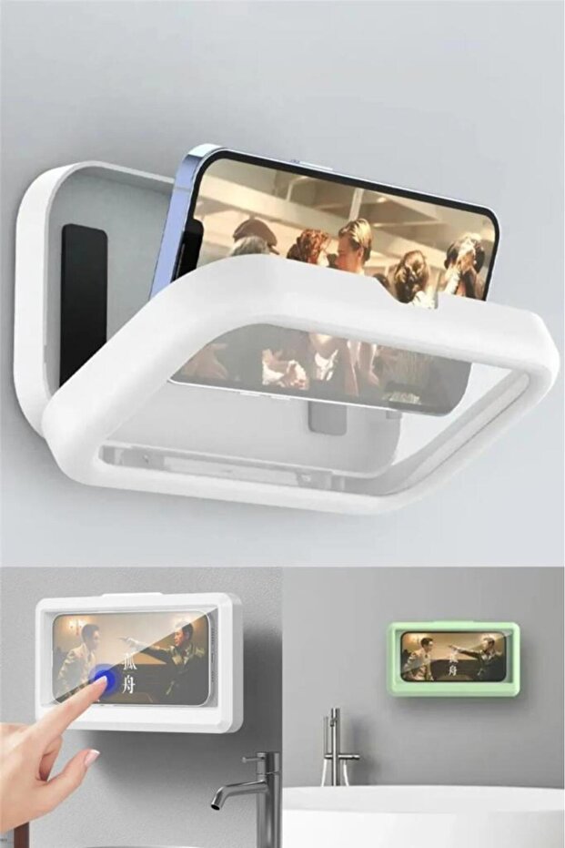 Phone Box Waterproof Movable Phone Holder Stand Waterproof Phone Protective Stand in Shower