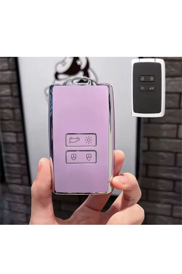 Koleos Clio 5 Zoe Megane E-Tech Rafale Austral Kadjar Captur Key Case Cover Lilac 2. See Picture